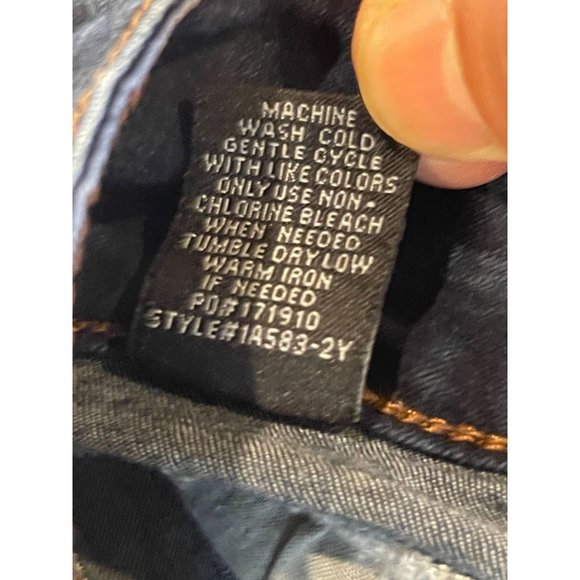 Almost Famous Womens Jeans Skinny Leg Button Fly Stretch Mid Rise Blue Size 7 - Picture 8 of 11